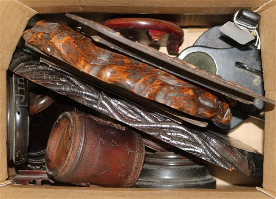 A collection of wooden Chinese vase stands